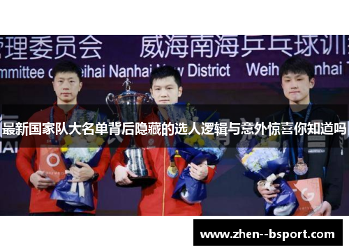 最新国家队大名单背后隐藏的选人逻辑与意外惊喜你知道吗